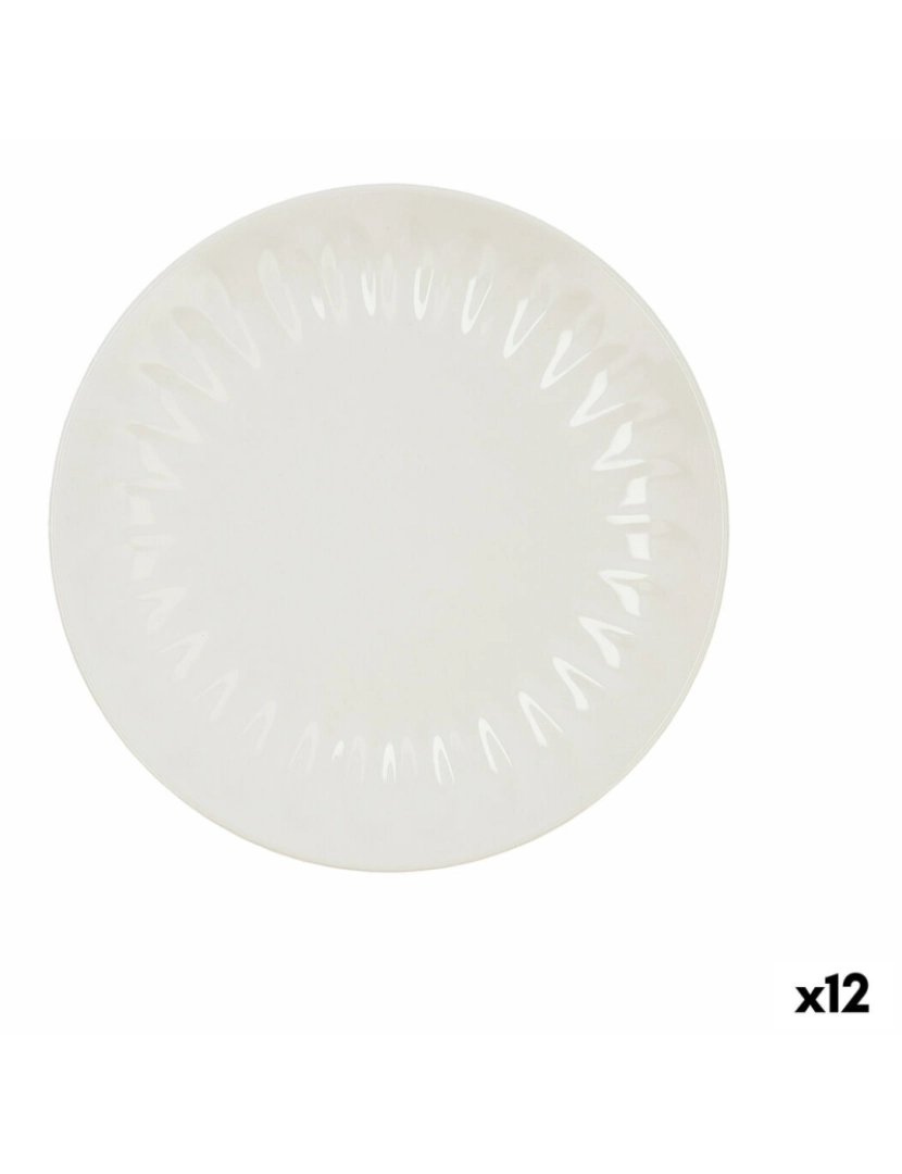 imagem de Prato de Sobremesa Bidasoa Romantic Cerâmica Branco (Ø 21 cm) (12 Unidades)1