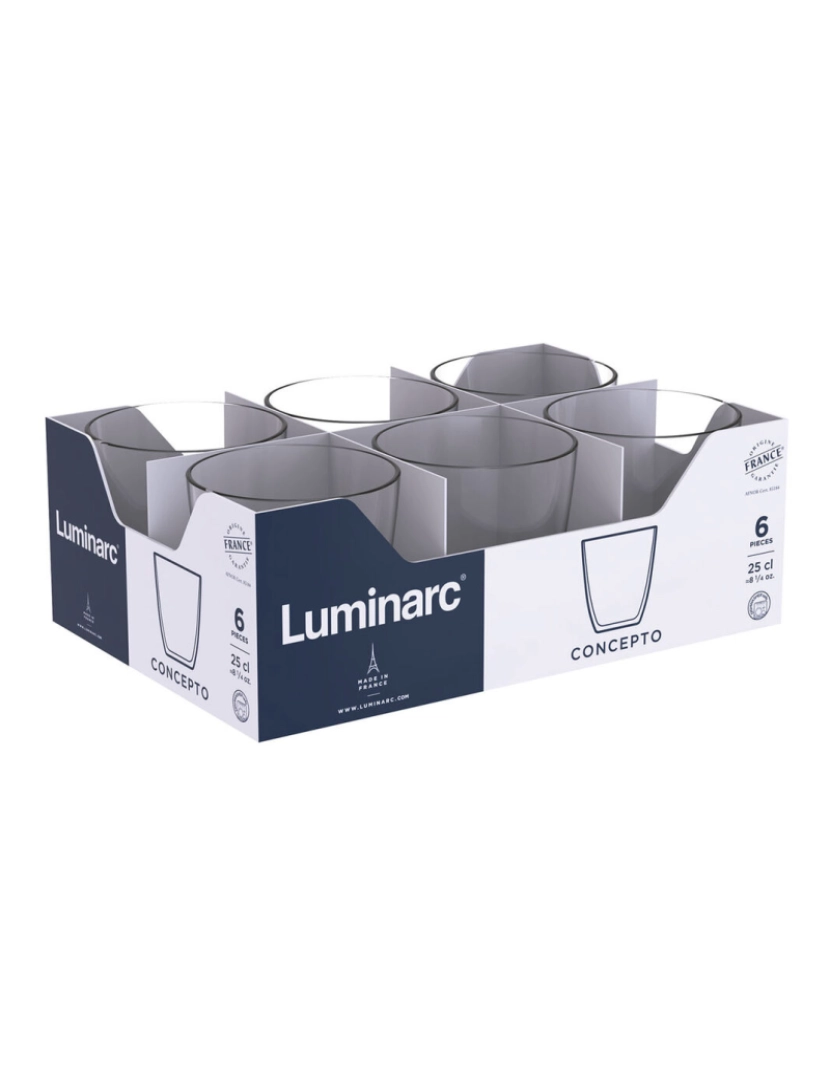 imagem de Copo Luminarc Concepto 250 ml Transparente Vidro (24 Unidades)3
