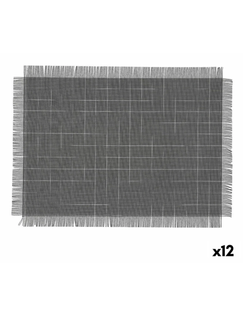 imagem de Individuais Bidasoa Ikonic Preto PVC (47,5 x 29,5 cm) (Pack 12x)2