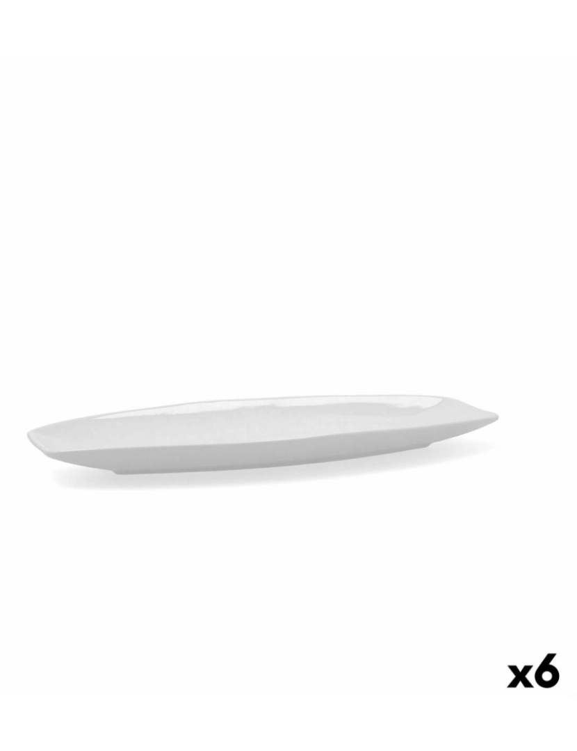 imagem de Recipiente de Cozinha Quid Gastro Branco Cerâmica 35,5 x 15,8 x 2,8 cm (6 Unidades) (Pack 6x)2