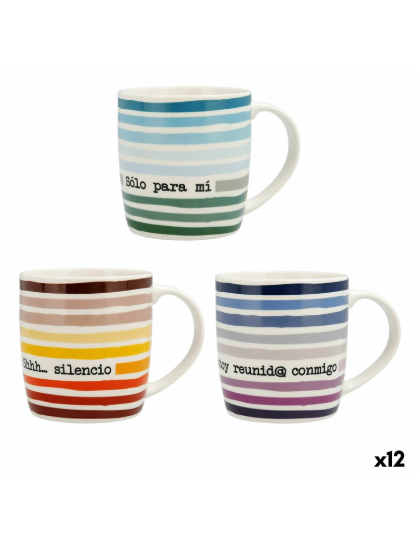 imagem de Caneca Quid 4u Multicolor Cerâmica 330 ml (12 Unidades) (Pack 12x)2