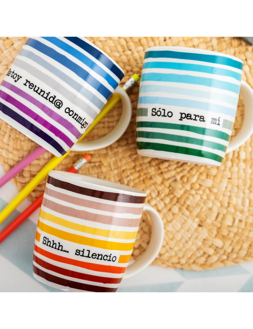 imagem de Caneca Quid 4u Multicolor Cerâmica 330 ml (12 Unidades) (Pack 12x)4