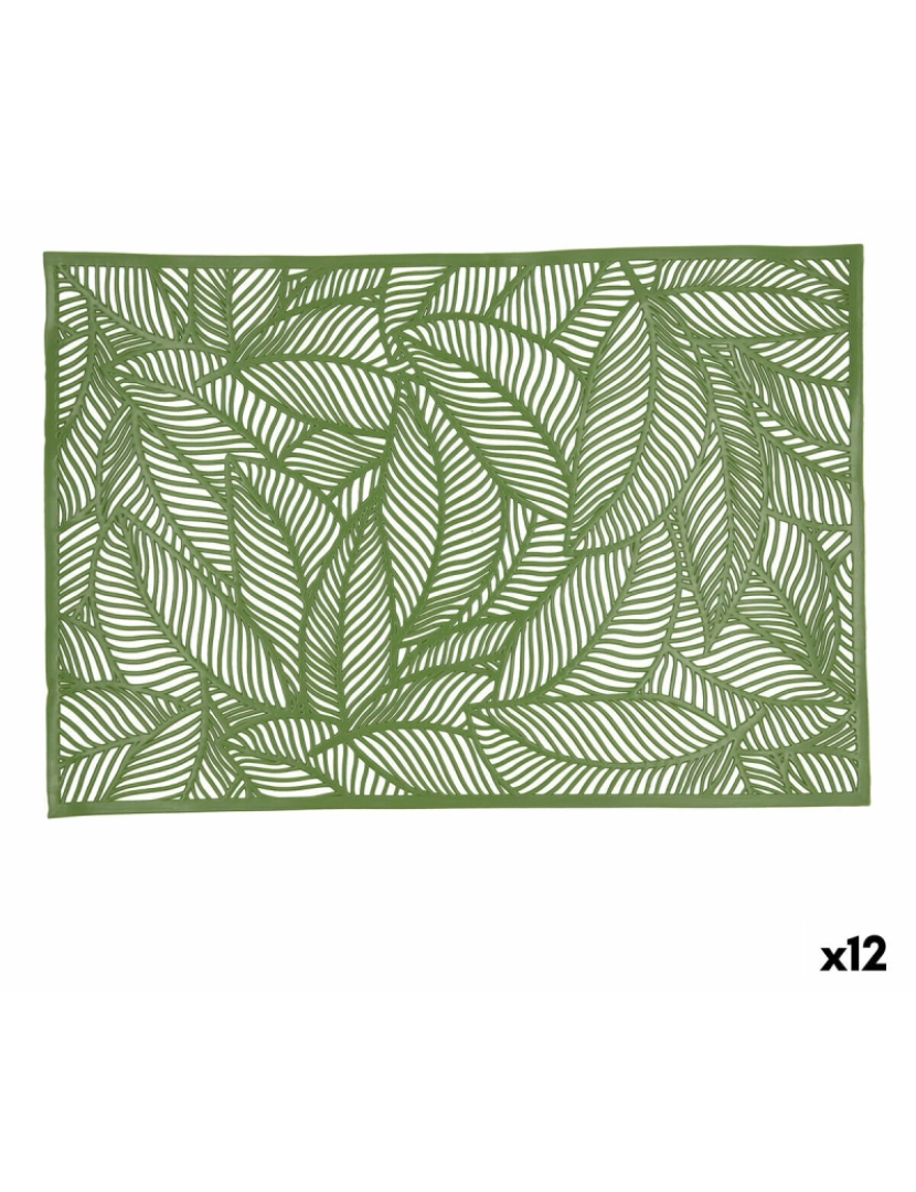 imagem de Individuais Quid Habitat Folhas Verde 30 x 45 cm (Pack 12x)2