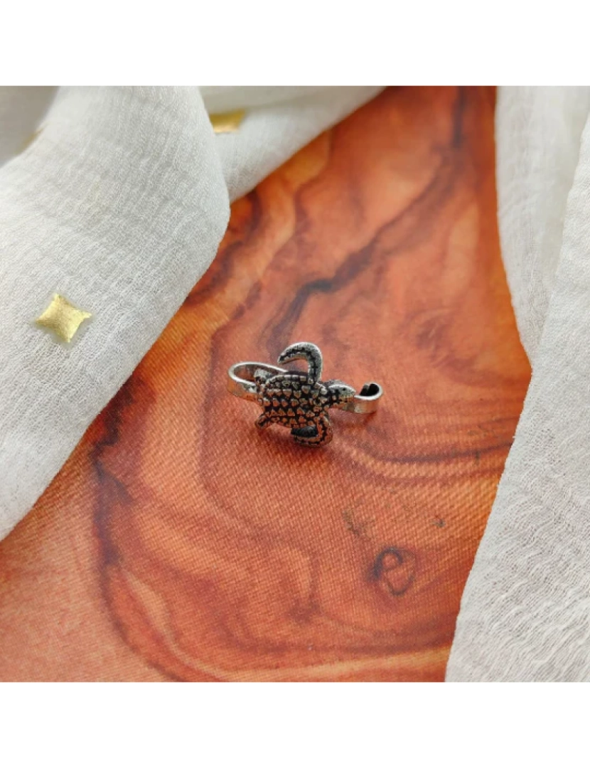 imagem de Clipe de tartaruga de prata alemão oxidado em pino de nariz não perfurado2