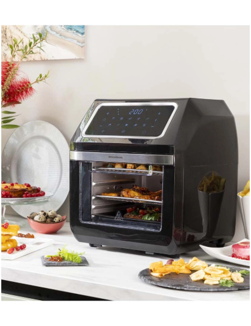 Innovagoods - Fritadeira Sem Óleo InnovaGoods Fryinn Pro Max 12000 Preto Aço Inoxidável 1800 W 12 L