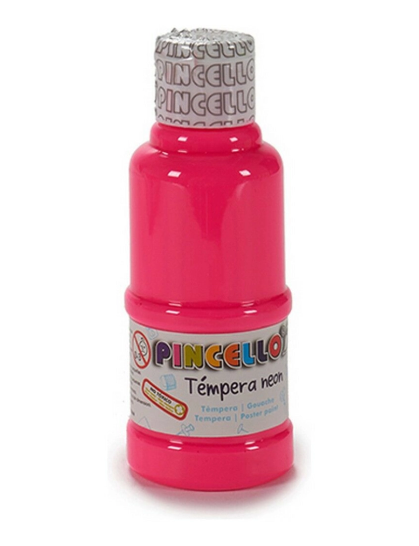 Pincello - Têmperas Neon Cor de Rosa 120 ml (12 Unidades)