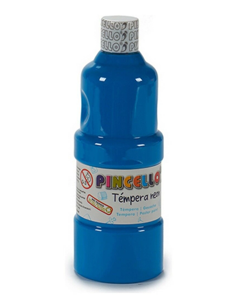Pincello - Têmperas Neon Azul 400 ml (6 Unidades)