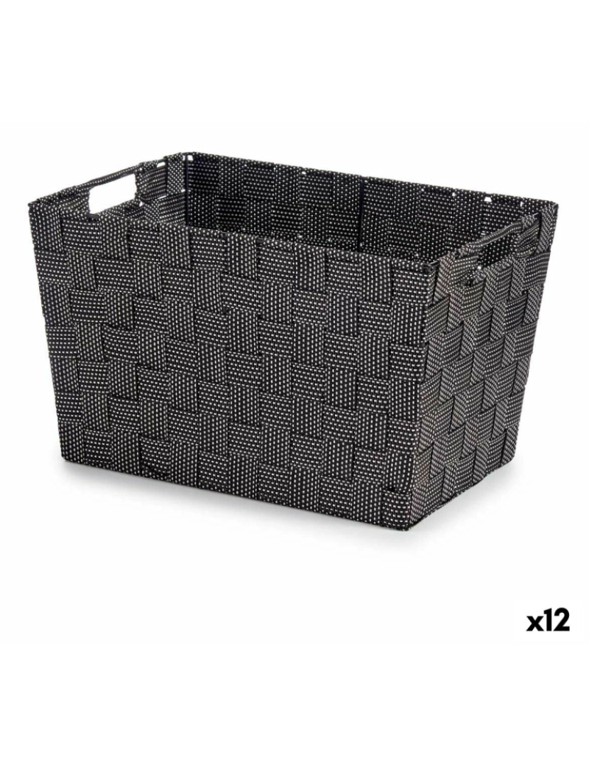 Kipit - Cabaz Preto Tecido 10 L (25 x 20 x 35 cm) (12 Unidades)