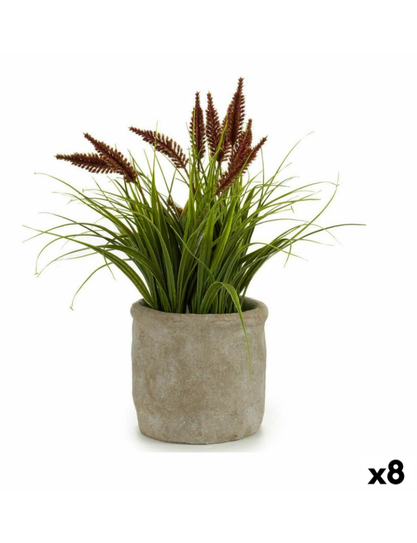 Ibergarden - Planta Decorativa Espiga Plástico 12 x 30 x 12 cm (8 Unidades)