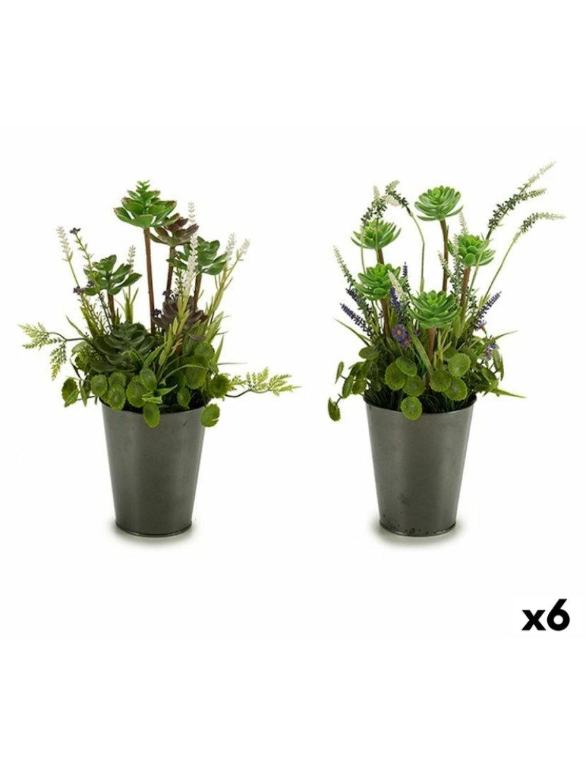 Ibergarden - Planta Decorativa Flores Campo Plástico 20 x 41 x 20 cm (6 Unidades)