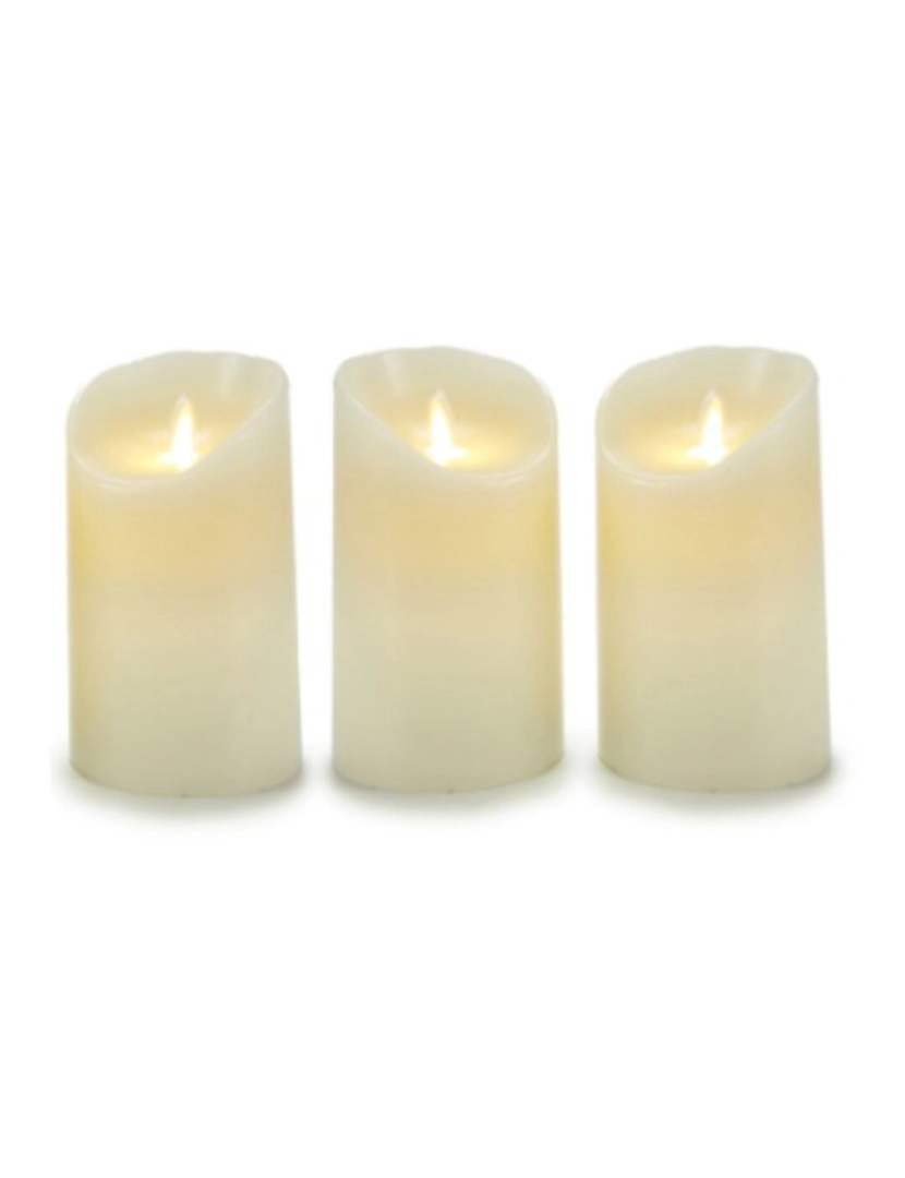 imagem de Conjunto de Velas Oscilante LED Creme 8 x 13 x 8 cm (6 Unidades)3