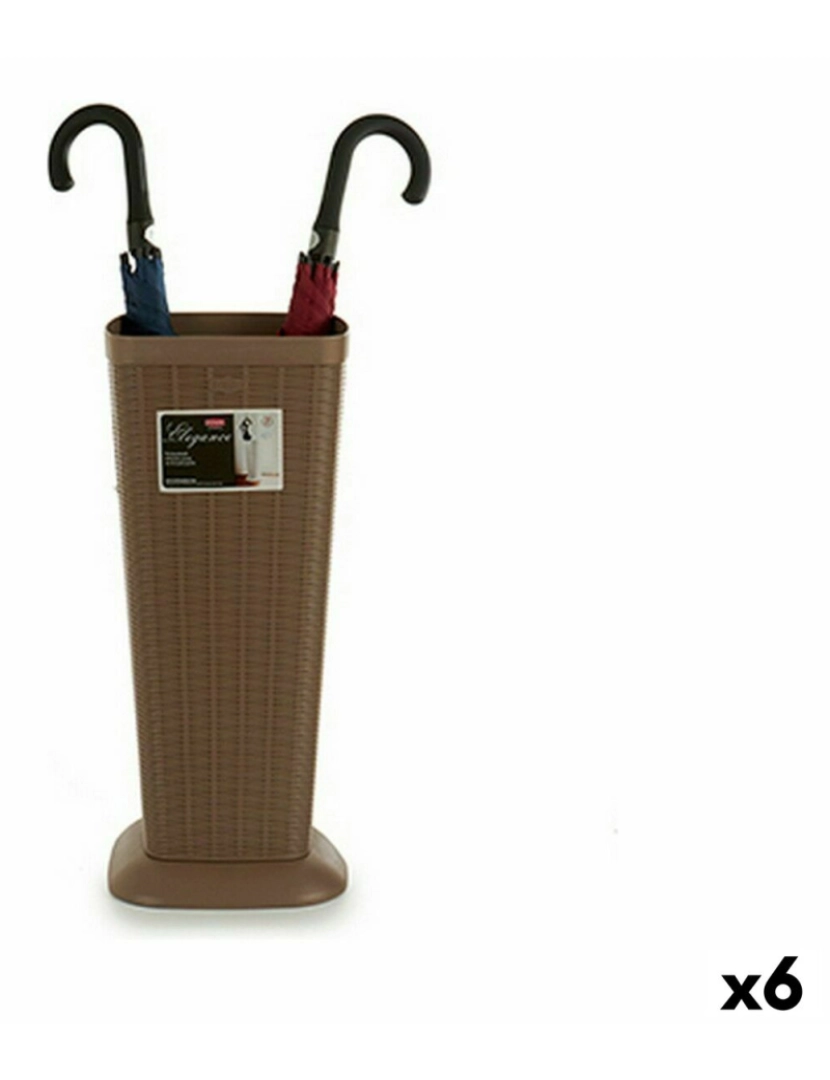 imagem de Suporte de guarda-chuva Stefanplast Elegance Bege Plástico 25,3 x 57 x 25,3 cm (6 Unidades)1