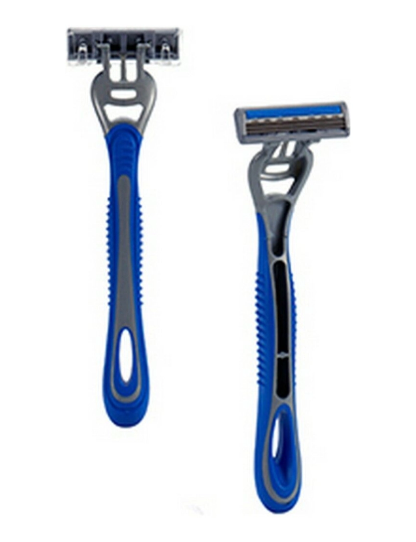 imagem de Máquinas de Barbear Descartáveis Azul (12 Unidades)2