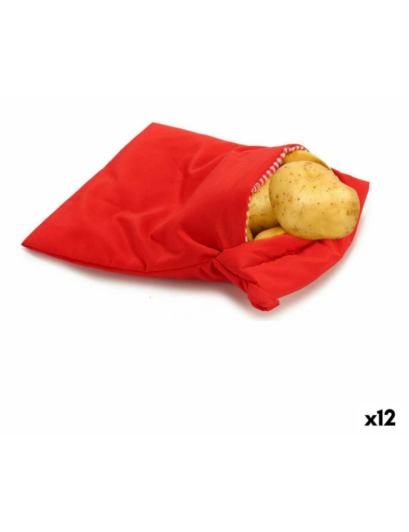 imagem de Saco para Cozinhar Microondas Batatas Vermelho 20 x 2 x 25 cm (12 Unidades)1