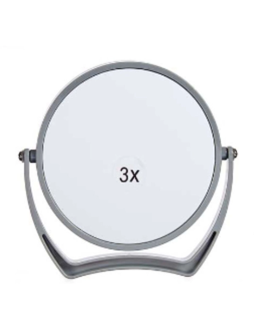 imagem de Espelho de Aumento Cinzento Cristal Plástico 19 x 18,7 x 2 cm (6 Unidades)3