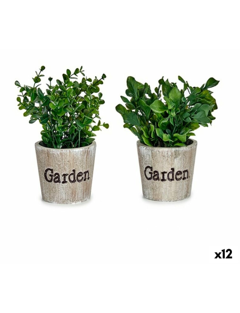 Ibergarden - Planta Decorativa Plástico 16 x 22 x 16 cm (12 Unidades)
