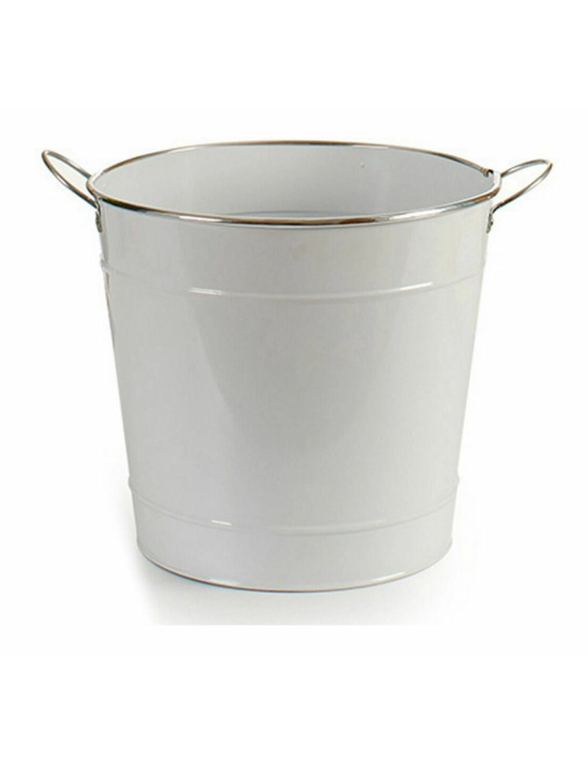 imagem de Plantador Cubo Branco Prateado Metal 29 x 27 x 37 cm (12 Unidades)2