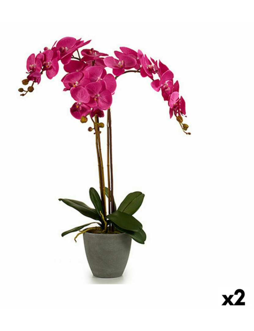 Ibergarden - Planta Decorativa Orquídea Plástico 60 x 78 x 44 cm (2 Unidades)
