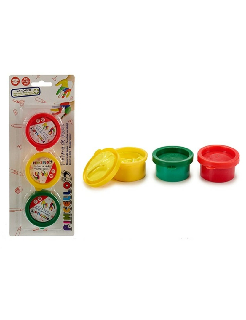 imagem de Pintura de Dedos Conjunto Multicolor (12 Unidades)3