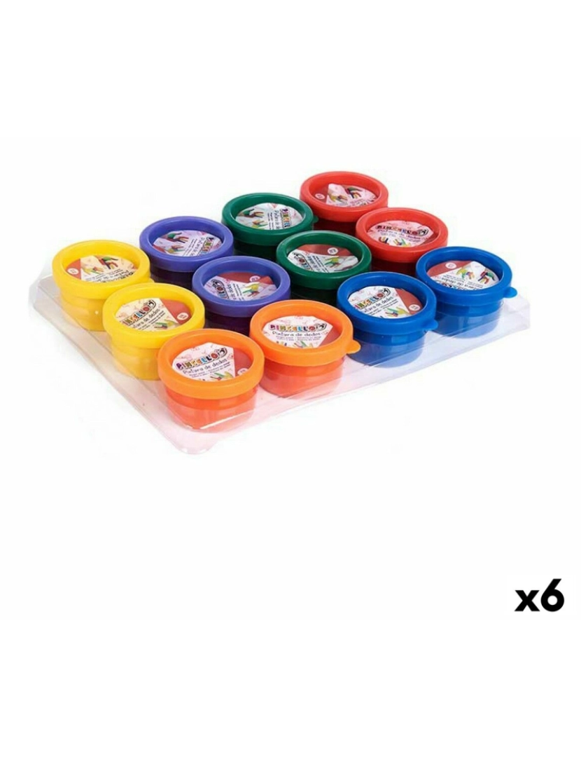 Pincello - Pintura de Dedos Conjunto Multicolor 28 ml (6 Unidades)
