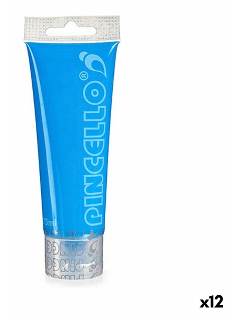 Pincello - Tinta acrílica 75 ml Azul Claro (12 Unidades)