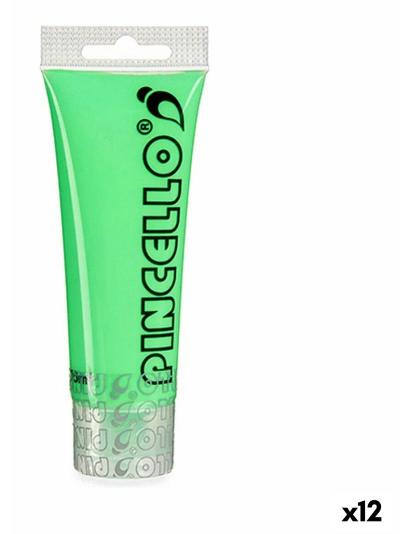 Pincello - Tinta acrílica Neon 75 ml Verde (12 Unidades)