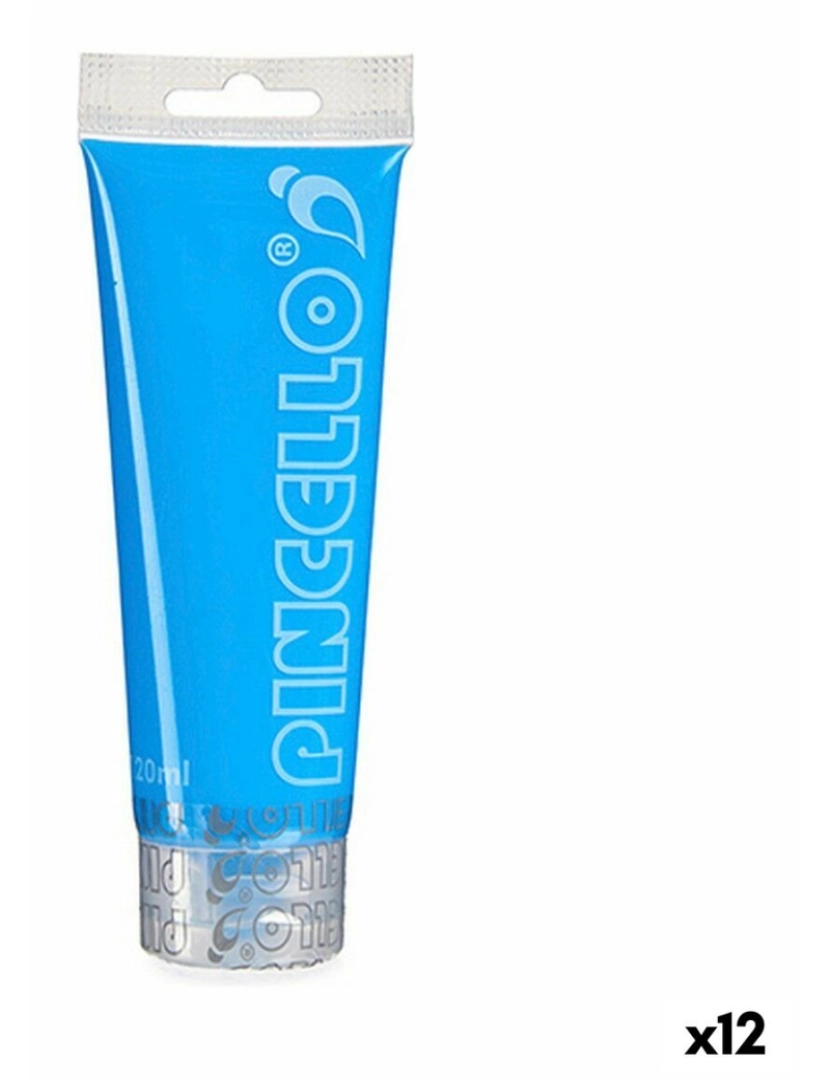 Pincello - Tinta acrílica Neon Azul 120 ml (12 Unidades)