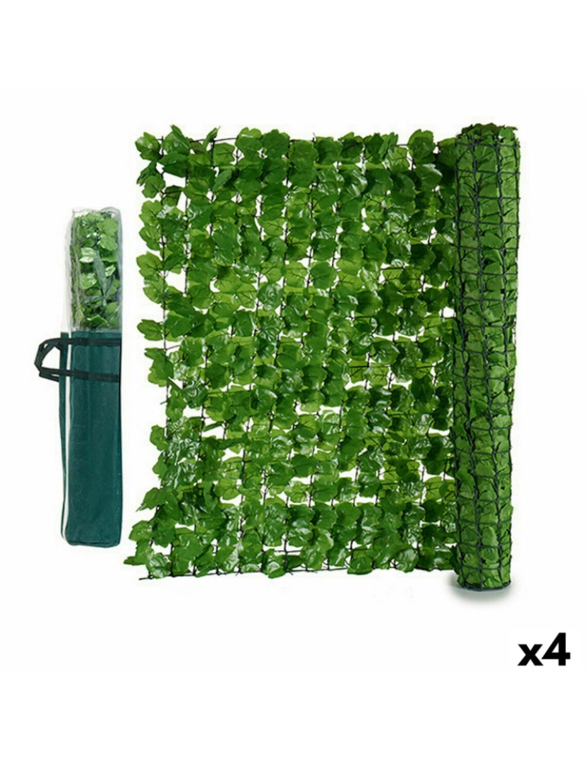 Ibergarden - Cerca de Jardim Folhas 1 x 3 m Verde Claro Plástico (4 Unidades)