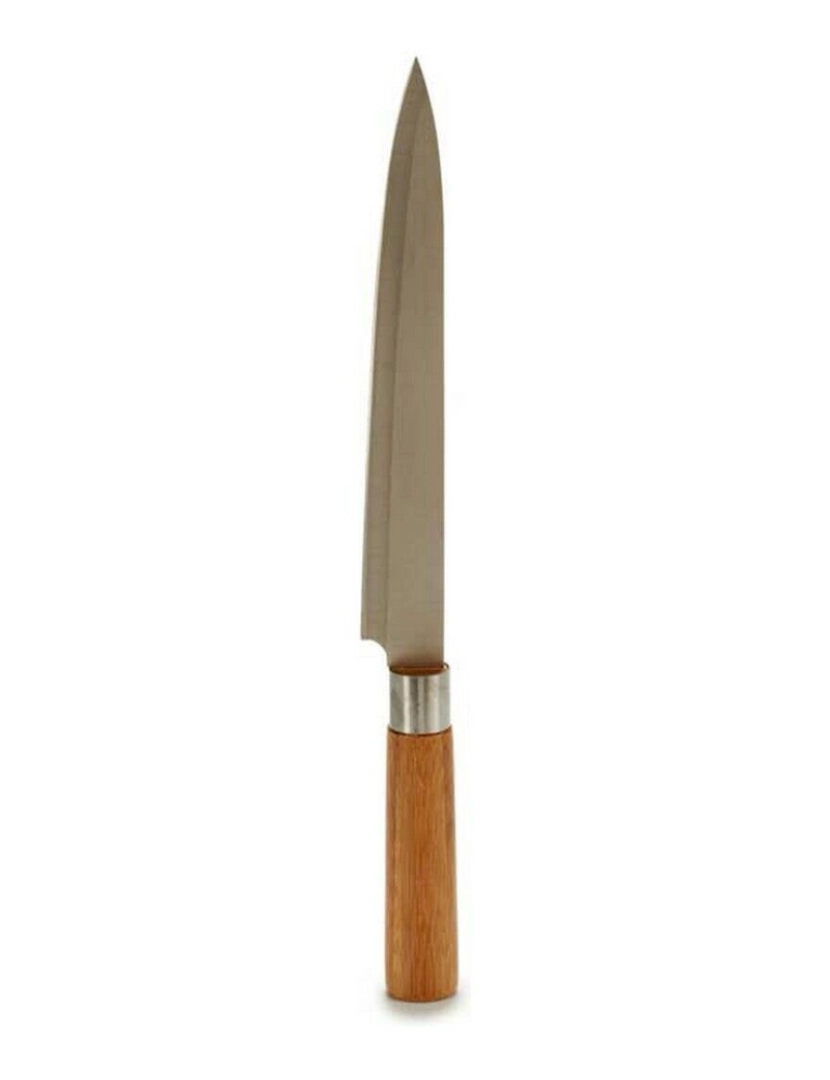 imagem de Faca de Cozinha 3 x 33,5 x 2,5 cm Prateado Castanho Aço inoxidável Bambu (12 Unidades)2