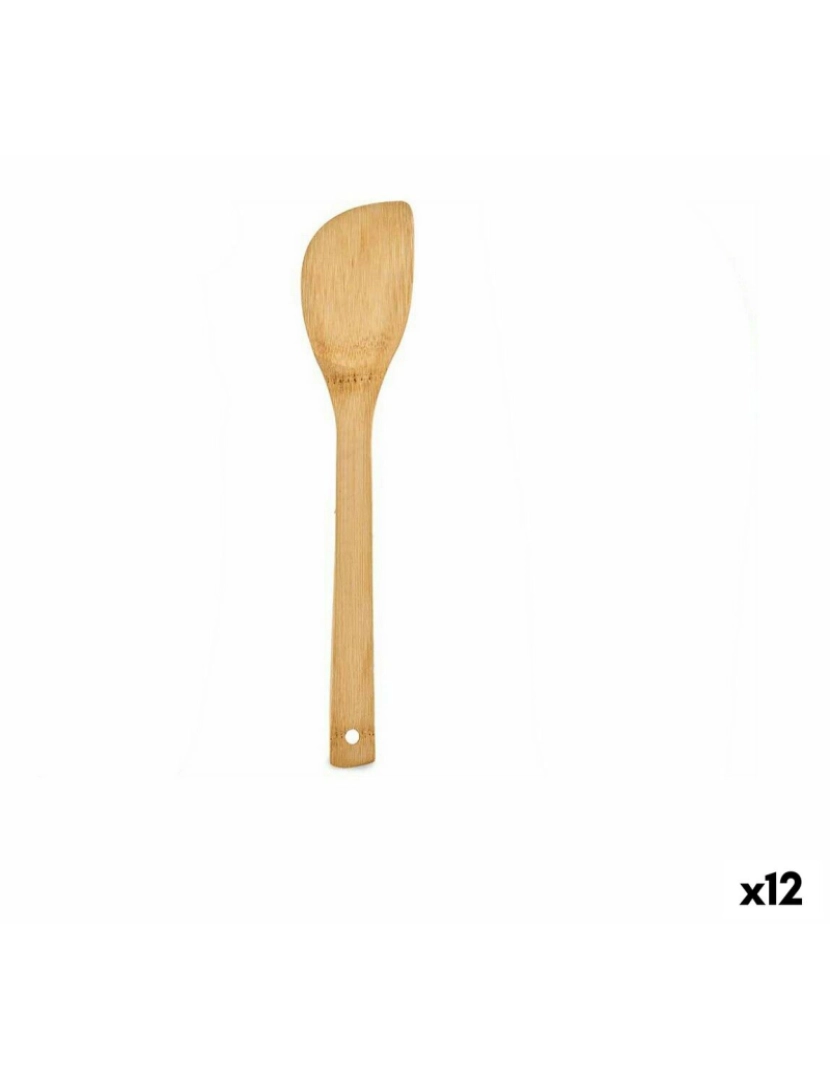 Kinvara - Espátula de Cozinha 0,8 x 30 x 6 cm Bambu (12 Unidades)