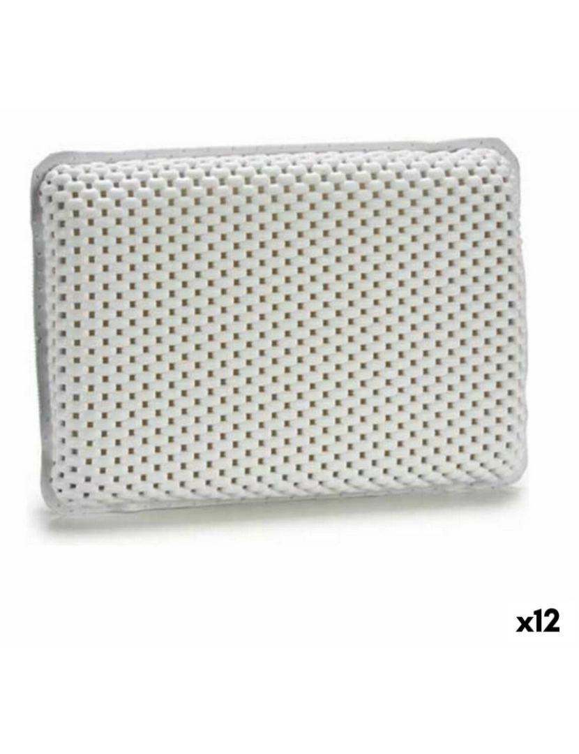 Berilo - Almofada Banheira Antideslizante Branco 100 % PVC 20 x 6 x 29 cm (12 Unidades)
