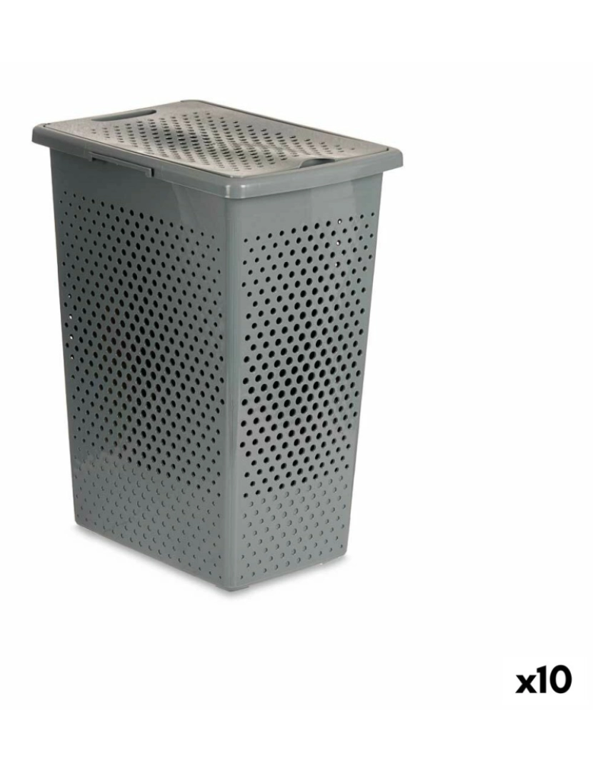imagem de Cesto da Roupa Cinzento Plástico 38 L 27 x 49,5 x 38,5 cm (10 Unidades)1