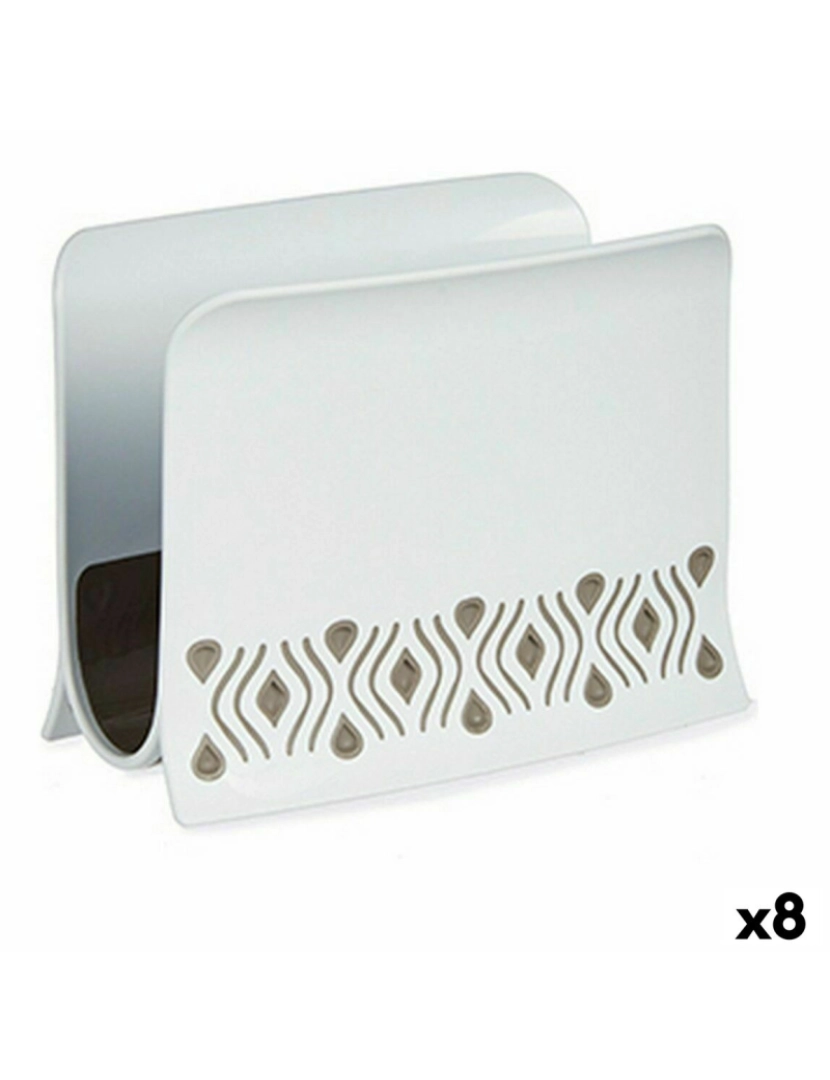 imagem de Porta-guardanapos Stefanplast Tosca Bege Plástico 8,8 x 11 x 15 cm (8 Unidades)1
