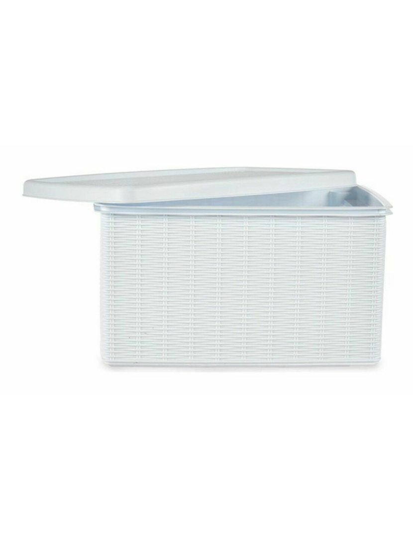 imagem de Caixa de Armazenagem com Tampa Stefanplast Elegance Bijzettafel Branco Plástico 29 x 21 x 39 cm (5 Unidades)3