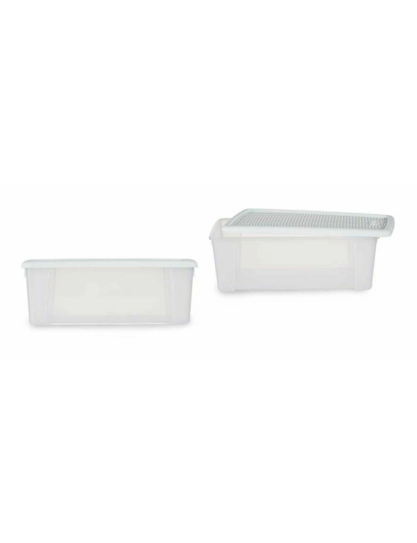 imagem de Caixa de Armazenagem com Tampa Stefanplast Elegance Branco Plástico 5 L 19,5 x 11,5 x 33 cm (12 Unidades)3