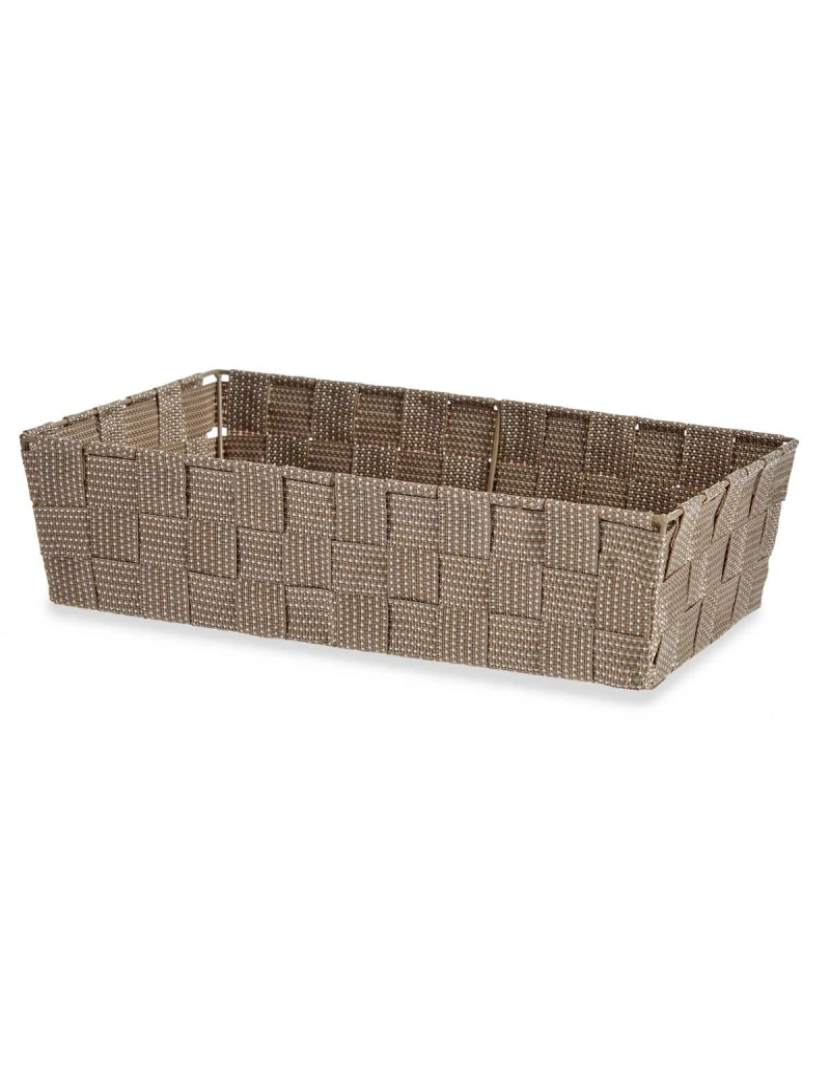 imagem de Cesta Multiusos Bege Tecido 3,8 L 34 x 8,5 x 21 cm (18 Unidades)3