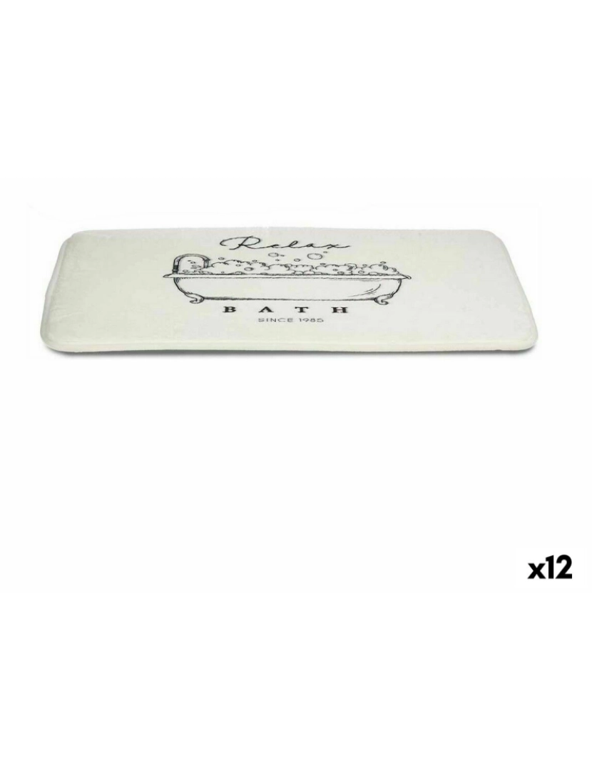Berilo - Tapete de banho Relax Bath Branco 40 x 1,5 x 60 cm (12 Unidades)