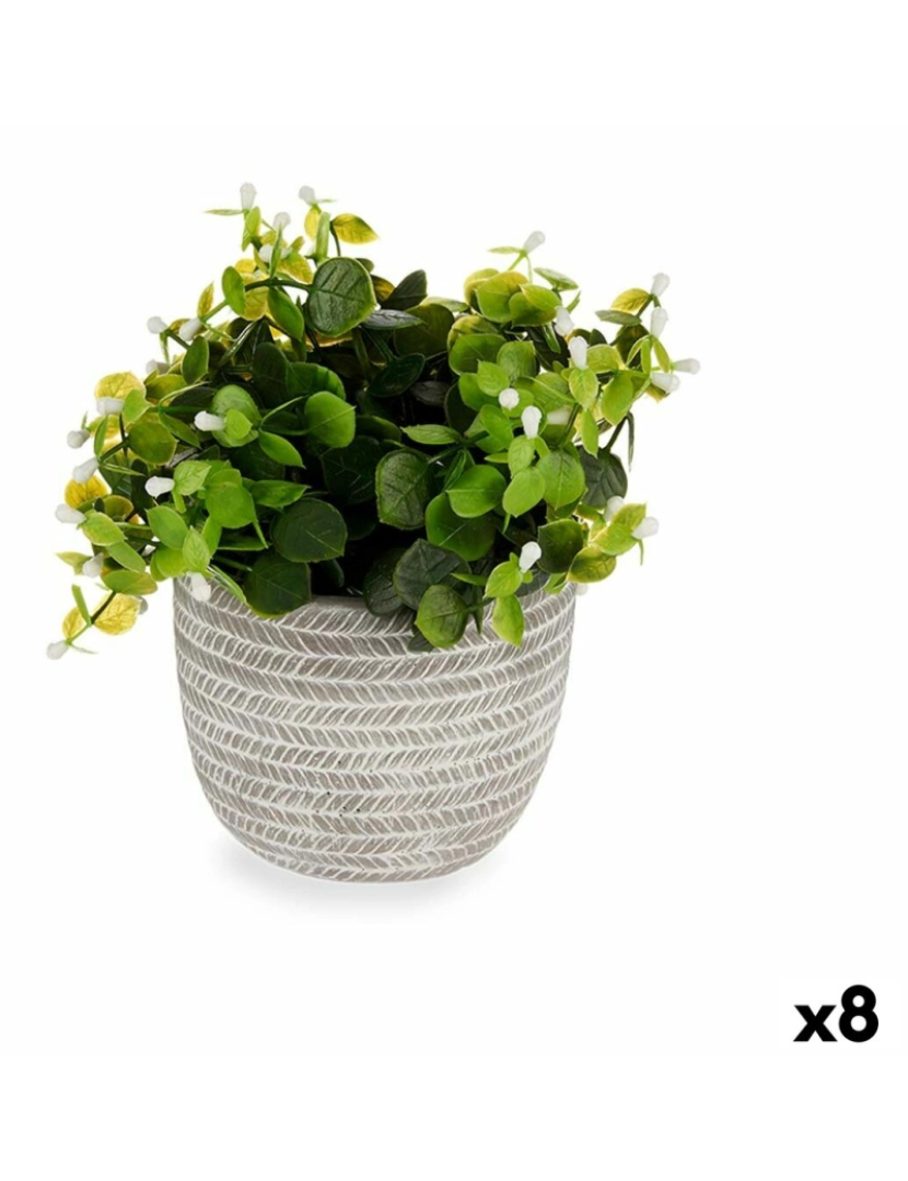 Ibergarden - Planta Decorativa Bloemen Plástico 20 x 20,5 x 20 cm (8 Unidades)