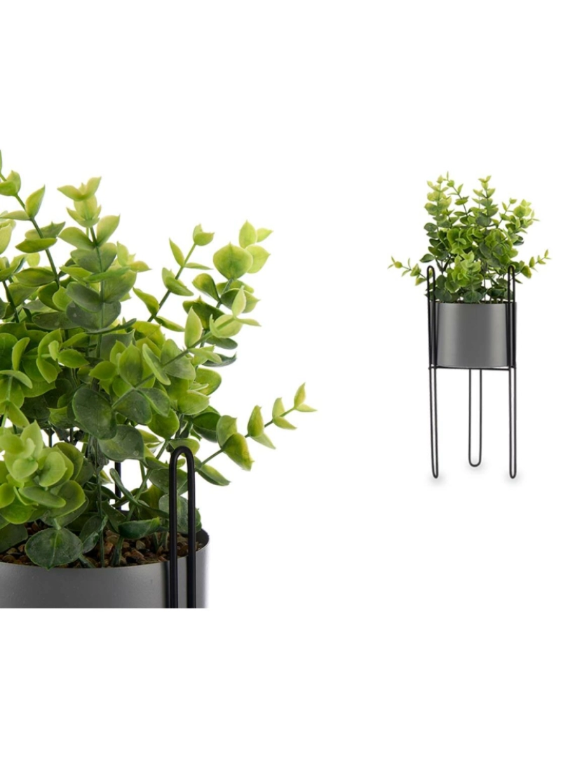 imagem de Planta Decorativa Eucalipto Metal Plástico 14 x 40 x 14 cm (8 Unidades)3