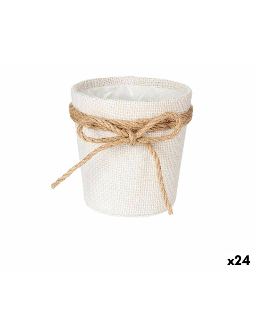 Ibergarden - Plantador Laço Branco Tecido 11 x 10,5 x 11 cm (24 Unidades)