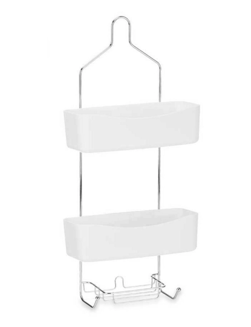 imagem de Suporte para o Chuveiro 28 x 60 x 14 cm Metal Branco Plástico (6 Unidades)4