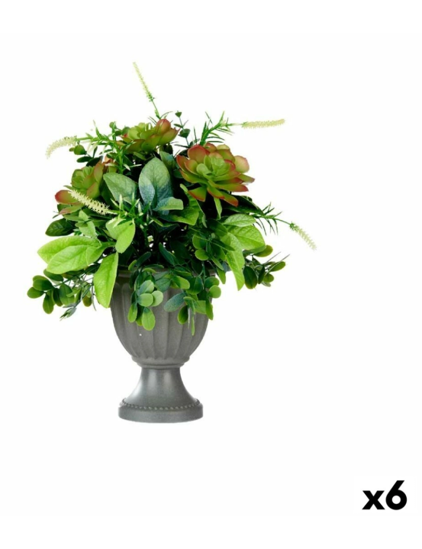 Ibergarden - Planta Decorativa Copo Plástico 25 x 36 x 25 cm (4 Unidades)