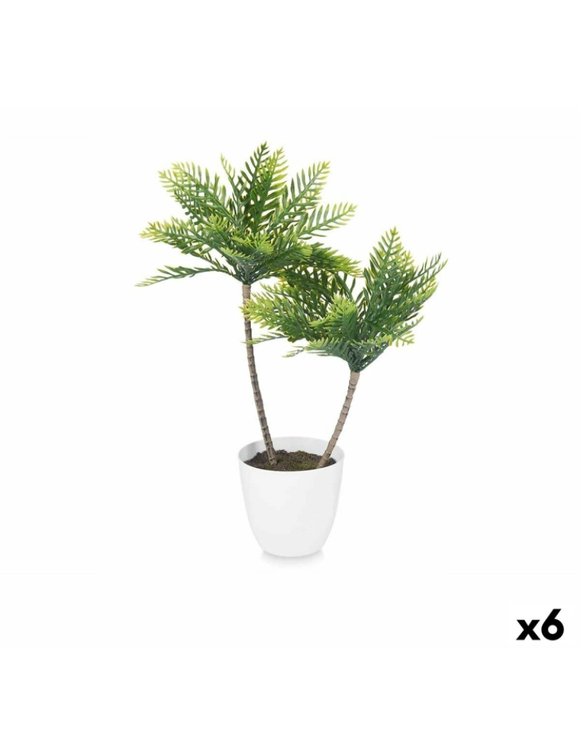 Ibergarden - Planta Decorativa Palmeira Plástico 36 x 55,5 x 24 cm (6 Unidades)