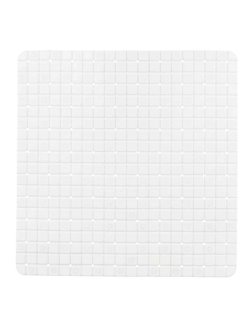 imagem de Tapete Antiderrapante para Duche Quadros Branco PVC 50,3 x 50,3 x 0,7 cm (6 Unidades)2