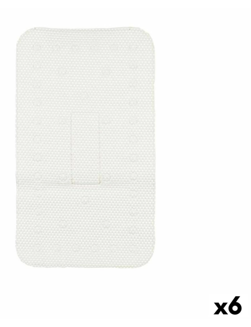 Berilo - Tapete Antiderrapante para Duche Branco PVC 69,3 x 40 x 1 cm (6 Unidades)