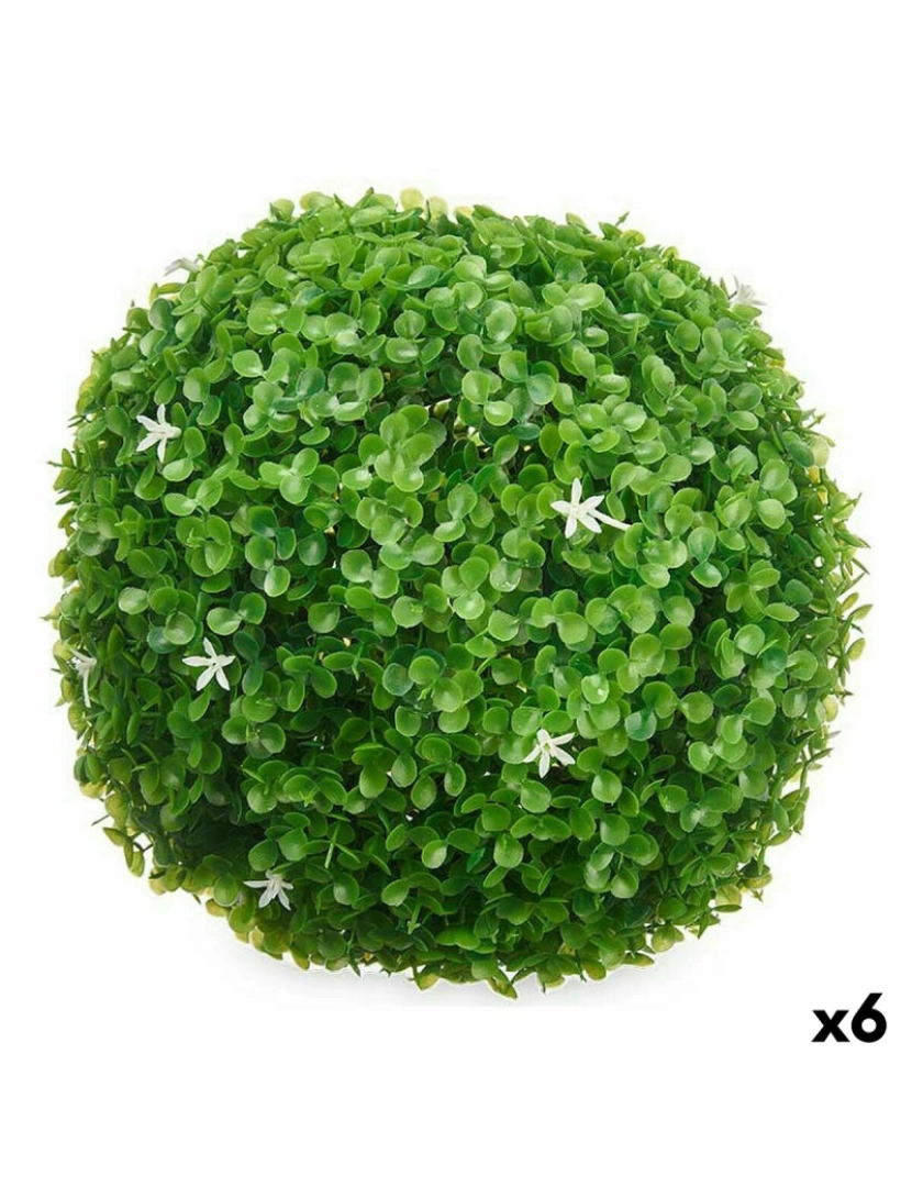 Ibergarden - Planta Decorativa Folhas Bloemen Bol Plástico 27 x 27 x 27 cm (6 Unidades)