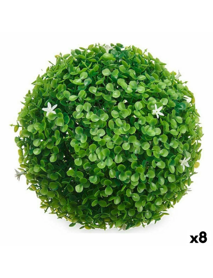 Ibergarden - Planta Decorativa Folhas Bloemen Bol Plástico 22 x 22 x 22 cm (8 Unidades)