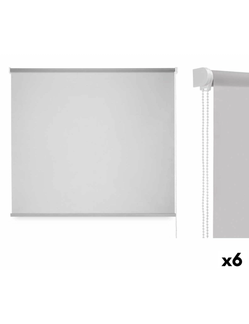imagem de Estore de enrolar 120 x 180 cm Cinzento Tecido Plástico (6 Unidades)1
