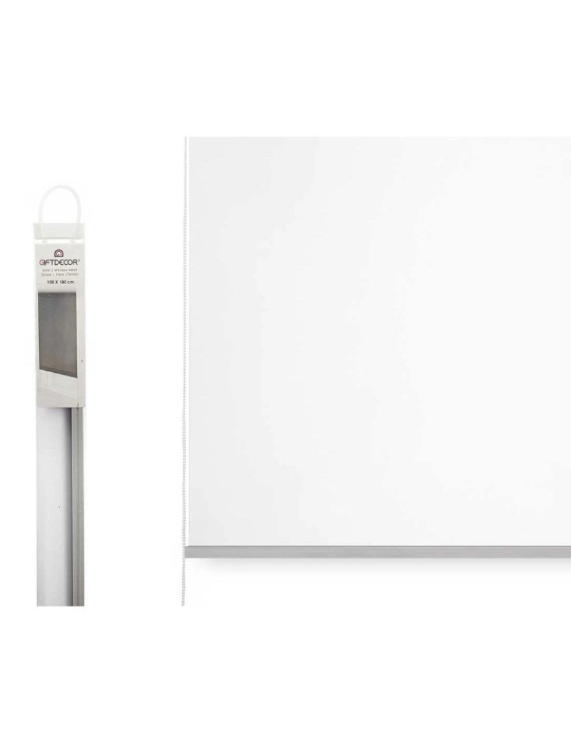 imagem de Estore de enrolar 150 x 180 cm Branco Tecido Plástico (6 Unidades)3