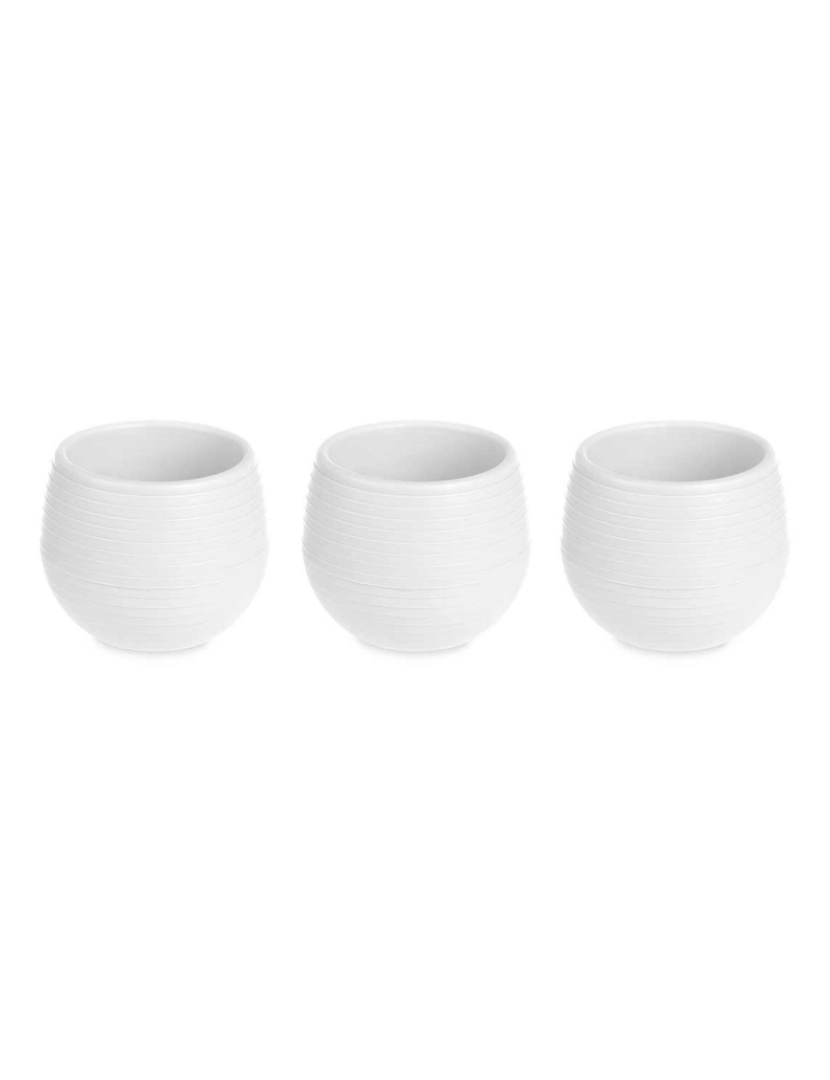 imagem de Conjunto de Vasos Branco Plástico 12 x 12 x 11 cm (6 Unidades)2